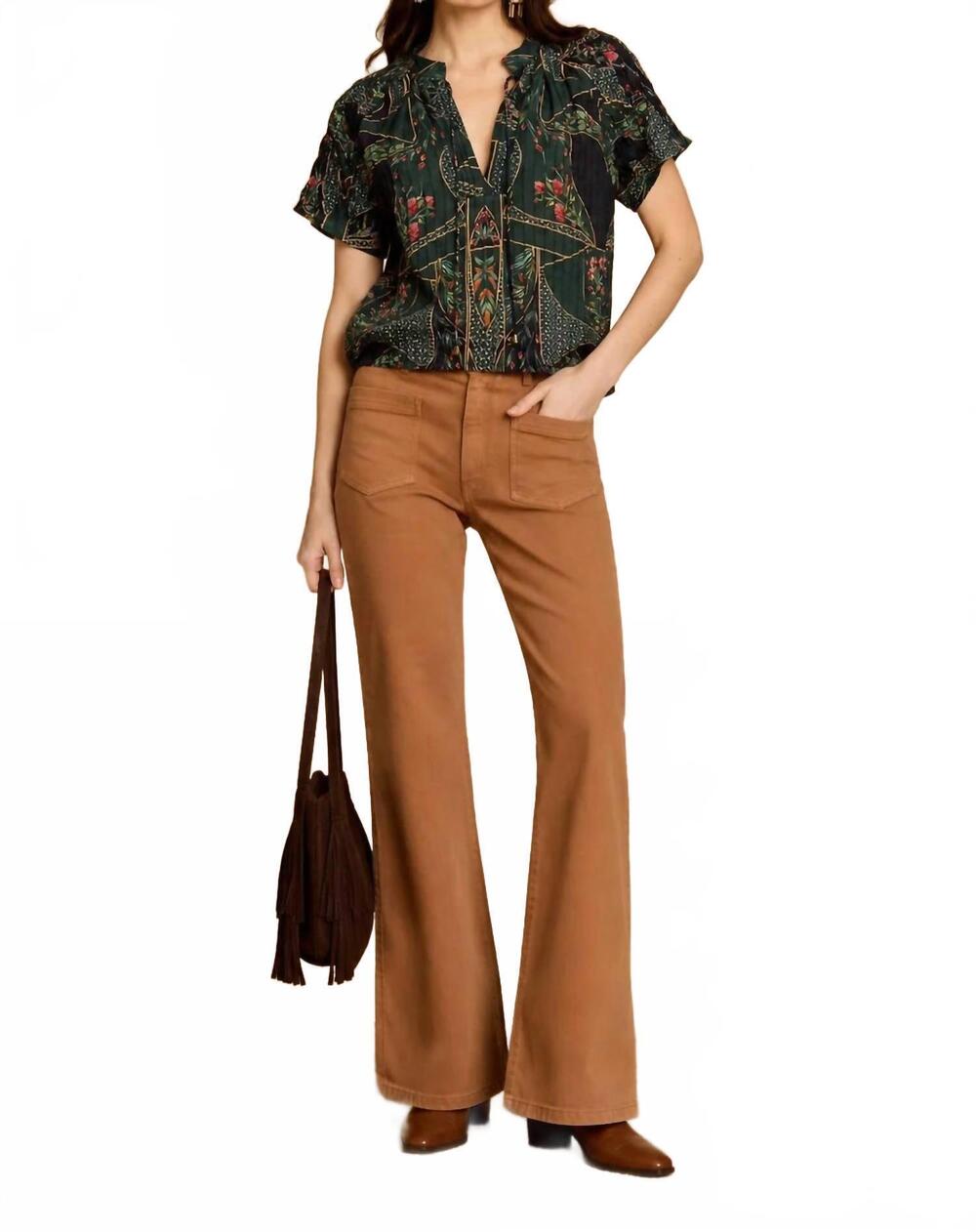 NEW CABALLERO zola top in patchwork flower